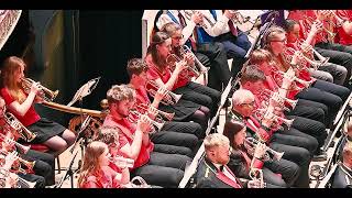 633 Squadron  Massed Bands at Huddersfield Town Hall 2024 [upl. by Assirat379]