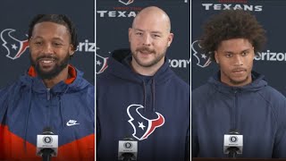 Jalen Pitre Justin Britt  Steven Nelson are live  Houston Texans Press Conference [upl. by Ientruoc151]