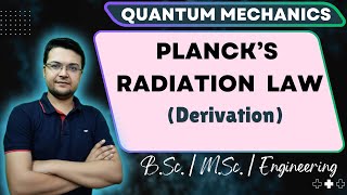 Plancks Radiation Law  Quantum Mechanics  BSc Physics [upl. by Karney]