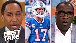 FIRST TAKE OMG Josh Allen is a freight train  Shannon on Bills beat Steelers to face Chiefs in DIV [upl. by Nitsyrc452]