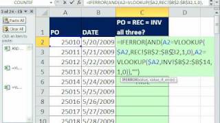 Excel Magic Trick 607 Match 3 Lists Matching Accounting Documents PO Receiving amp Invoice [upl. by Felder]