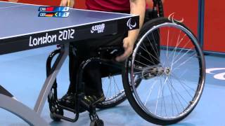 Table Tennis  GER vs CHN  Mens Singles Cl 45 Quarterfinal1 M3  London 2012 Paralympic Gamesmp4 [upl. by Anirrak]