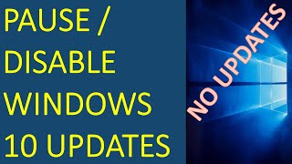 How to Disable Windows 10 Updates up to 35 Days  Pause Windows 10 Security and Feature Updates [upl. by Eseyt]