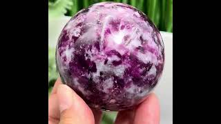 Purple Mica Lithium Lepidolite Sphere High Grade Crystal Ball 350g 63mm [upl. by Grote]