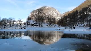 Lac de Bethmale au mois de janvier Ariège Pyrénées Ocitanie [upl. by Eicam]