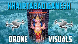 Drone Visuals khairatabad ganesh 2024  India’s biggest Ganesh 2024 khairatabadganesh ganesh2024 [upl. by Asit]