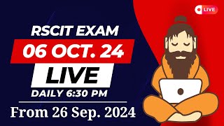 RSCIT Live Class 01🔴 RSCIT Exam Important Question RSCIT Computer Course RSCIT Exam 06 October 2024 [upl. by Aicaca]