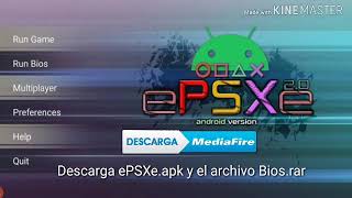 Tutorial ePSXe android Ejecutar BIOS y Juegos de PSX [upl. by Allicerp]