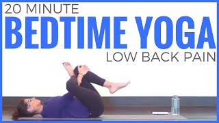 20 minute Beginners Bedtime Yoga for Lower Back Pain  Sarah Beth Yoga [upl. by Chick]