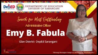 DepEd  Most Outstanding Administrative Officer  Video Presentation  with Voiceover [upl. by Halverson701]