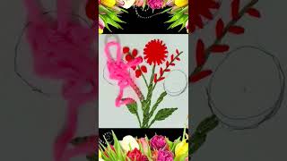 Asmr Hand Embroidery Flower ytshorts flowers shortsfeed art [upl. by Ebsen263]