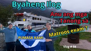 Mga tanong sa akin pagkuha ko ng MATROOS EXAMINATION•vlog 58 inlandvessel rivercruises JetsTrip [upl. by Neetsyrk646]