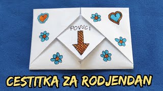 CESTITKA ZA RODJENDAN  KAKO NAPRAVITI RODJENDANSKU CESTITKU BRZO I JEDNOSTAVNO tutorial [upl. by Atirres]