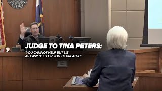 Youre a charlatan Judge sentences defiant Tina Peters to 9 years  Full video [upl. by Anaehs]