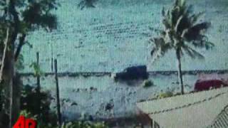 Raw Video First Moments Following Tsunami [upl. by Nilhtac]