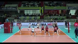 Stephanie Samedy  Muratpasa Sigortashop vs Fenerbahce Volleyball highlights [upl. by Nlycaj]