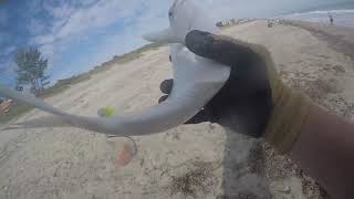 Hutchinson Island Pompano Surf Fishing [upl. by Buyer]