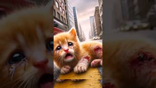 Poor cat crashed by car 😢😭 meow meow cat meow ai aicat catlover [upl. by Newo]