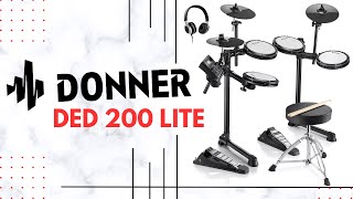 Donner DED200 Lite Electric Drum Kit FULL REVIEW [upl. by Drooff]