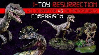 IToy ® Dilophosaurus amp Velociraptor  360° Vergleich  Comparison [upl. by Nilrem]