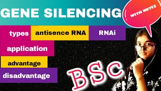 Gene silencing  types  approaches application  with notes BSc biotechnology virology [upl. by Schellens]