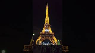 Eiffel tower night show with Olympic [upl. by Asiat]