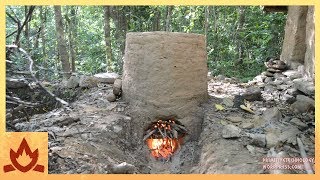 Primitive Technology Termite clay kiln amp pottery [upl. by Krigsman]