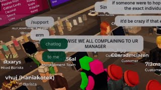 Roblox  Scam bots Play Frappè Cafe [upl. by Ahseia]