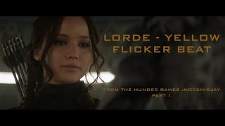 Lorde  Yellow Flicker Beat Lyric Video From The Hunger Games Mockingjay Part 1 [upl. by Ettenoitna]