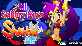 Shantae HalfGenie Hero ALL 10 GALLERY KEY LOCATIONS 100 Shantae Guide PS4 [upl. by Nylyak975]