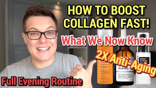 HOW TO BOOST SKIN COLLAGEN  Best Anti Aging Skincare Routine [upl. by Hogue25]