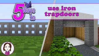 5 ways to use iron trapdoors  Minecraft building tips and tricks [upl. by Ttnerb]