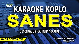 GuyonWaton x Denny Caknan  Sanes Karaoke Lirik Tanpa Vokal Nada Pria [upl. by Gibbeon]