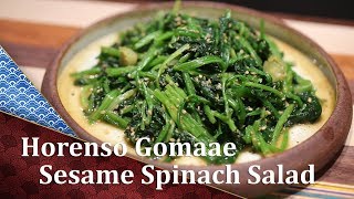 Horenso no Gomaae  Sesame Spinach Salad  Cooking Japanese [upl. by Enomsed]