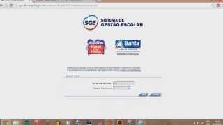 Como Visualizar Boletim Online  SGE  Bahia [upl. by Anaeda365]