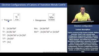 DAT Electron Configuration of Cations of Transition Metals and Isoelectronic Atoms and Ions [upl. by Eelanaj]