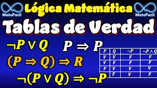 10 Tablas de Verdad EXPLICACIÓN y varios Ejemplos PASO A PASO [upl. by Nylidnarb441]