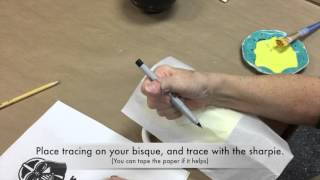 Pottery Painting 101 Trace and Transfer Technique [upl. by Persis]