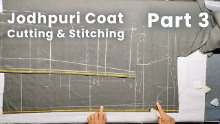 Jodhpuri suit cutting  Jodhpuri coat cutting  Prince coat cutting  Bandhgala coat cutting [upl. by Cadmarr]