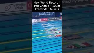 4640s Pan Zhanle Sets New World Record  100m Freestyle  shorts [upl. by Anauqat266]