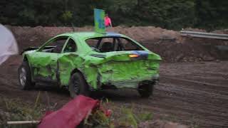 WATCH Barryton FD firefighter Ray Merrill almost flips at the First Responders Festival demo derby [upl. by Rodolfo]