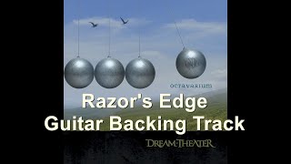 Octavarium  Razors Edge  Solo Guitar Backing track [upl. by Oca]