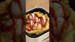 ⁠​⁠TastemadeJapan collab  Chick omelette rice food [upl. by Neelrad107]