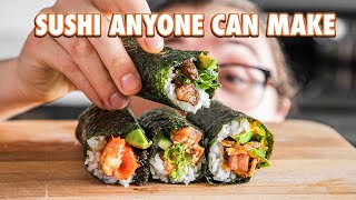 Easy Authentic Sushi Hand Rolls At Home Temaki [upl. by Nuawd130]