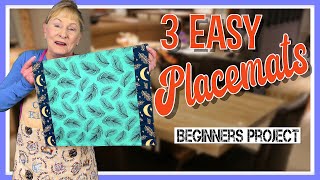 3 Easy Placemats  Easy Project  The Sewing Room Channel [upl. by Ydnagrub888]