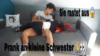 PRANK AN KLEINE SCHWESTER😱Sie rastet aus [upl. by Negem]