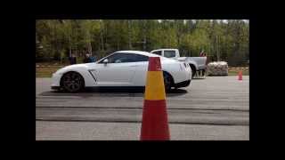 Volvo c70 677hp vs nissan GTR 600hp [upl. by Christis125]