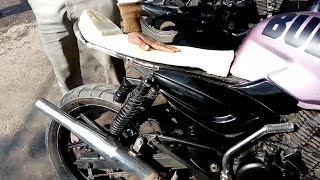 how to make cafe racer seat  Bajaj pulsar [upl. by Birck]