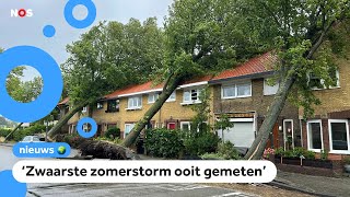 Code rood in delen van Nederland door harde wind [upl. by Resay]