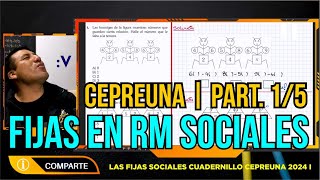 LAS FIJAS EN RAZONAMIENTO MATEMÁTICO  CEPREUNA SOCIALES Part 15 [upl. by Novla]